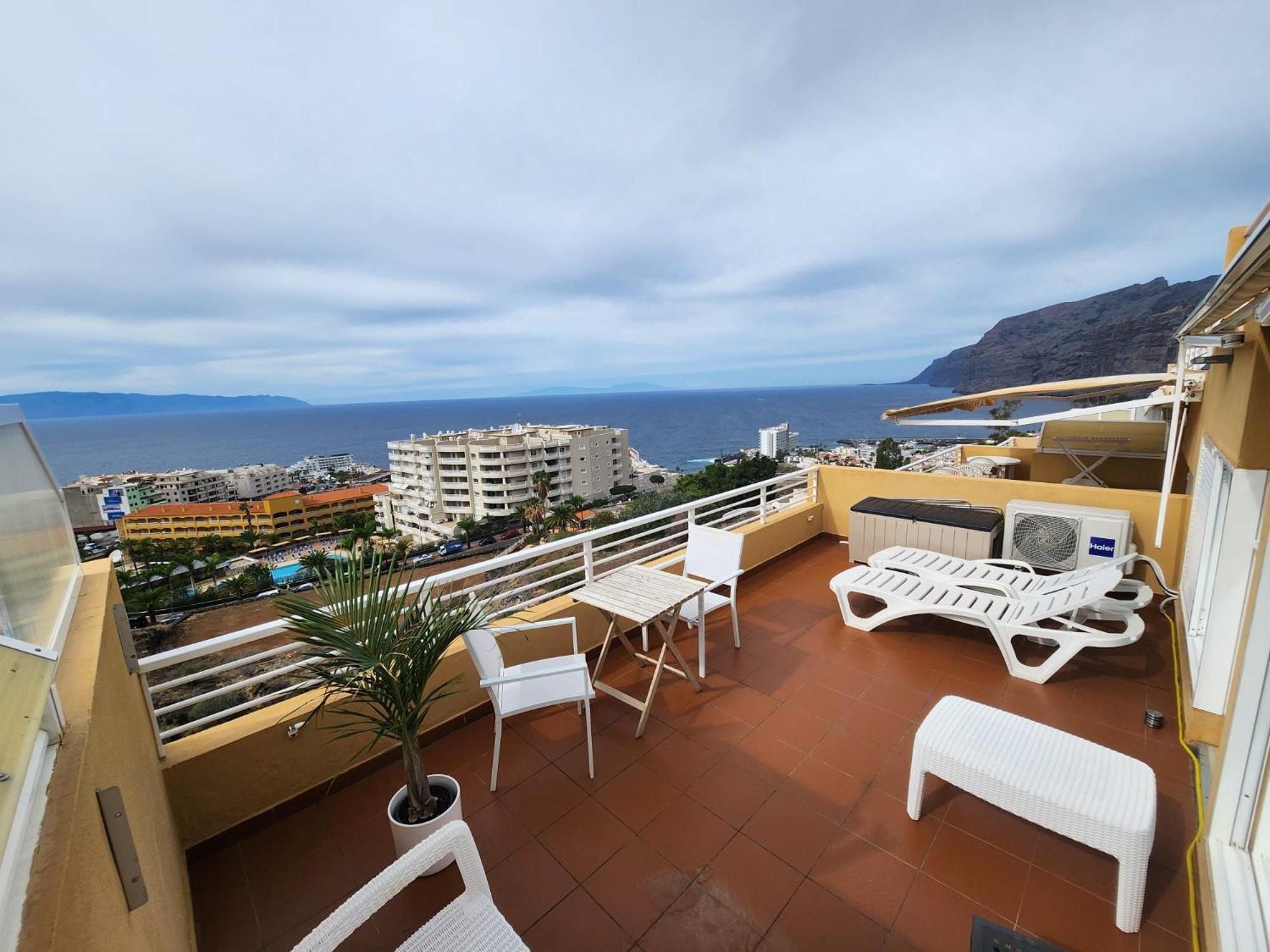 Los Gigantes,Huge Terrace,Sea View,Air Conditioning Apartment Puerto de Santiago  Luaran gambar
