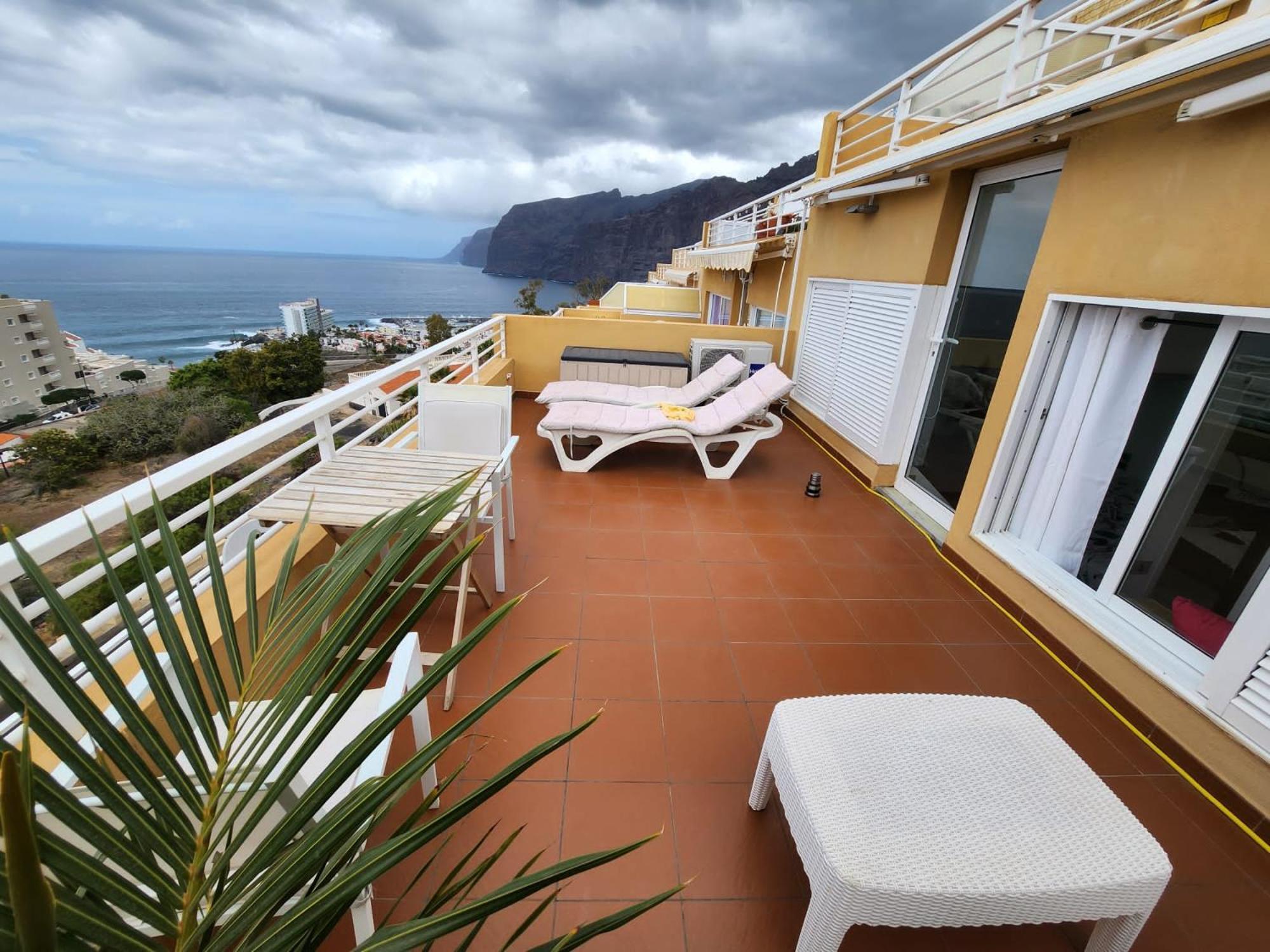 Los Gigantes,Huge Terrace,Sea View,Air Conditioning Apartment Puerto de Santiago  Luaran gambar